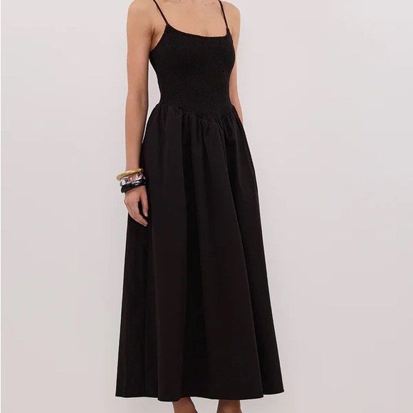 DISSH Black Drop Waist Midi Dress - Picture 1 of 6